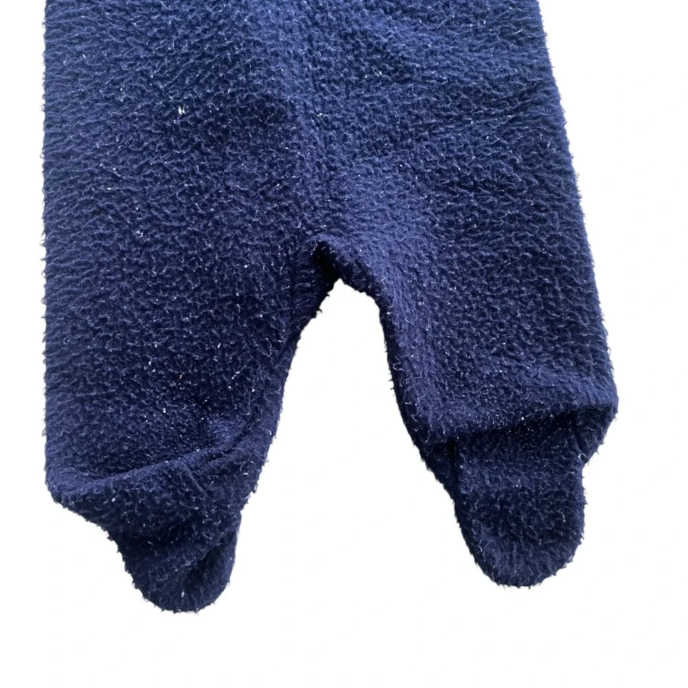 Baby Bgosh by OshKosh 6 Month Green Blue Fleece Footed Sleeper Front Zip Vintage